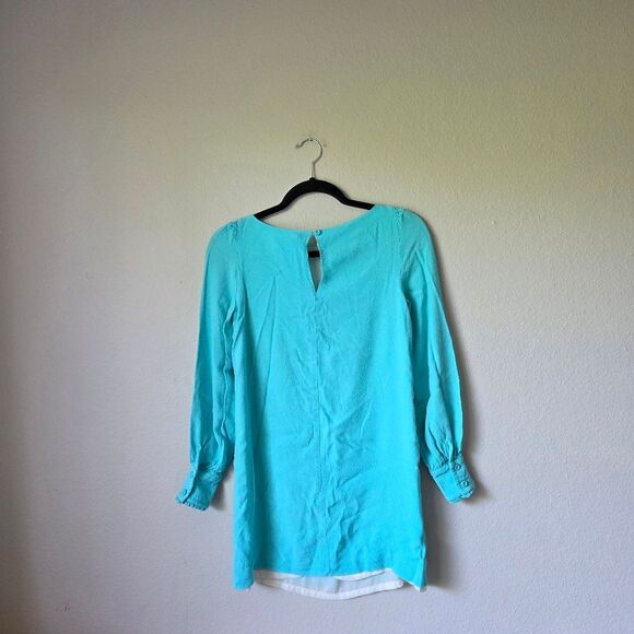 Kate Spade Blue Flowy Tunic Top Size 0 - Picture 2 of 6